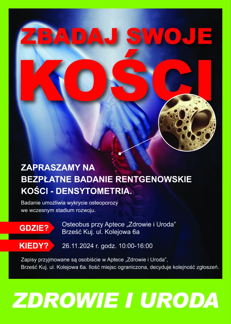 Profilaktyka osteoporozy - bezpłatne badania